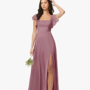 Elegant Mauve Evening Gown